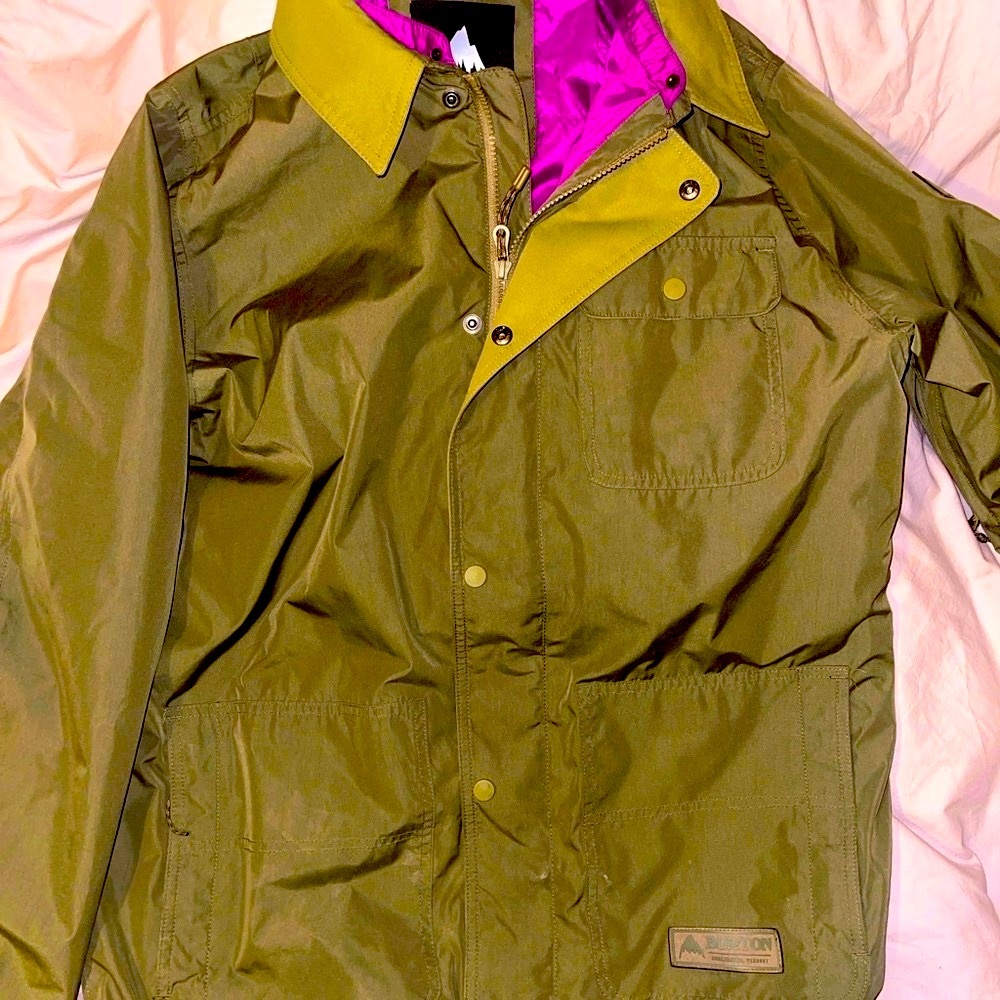 Burton Green Ski & Snowboard Jacket with High Collar - Picture 4 of 12